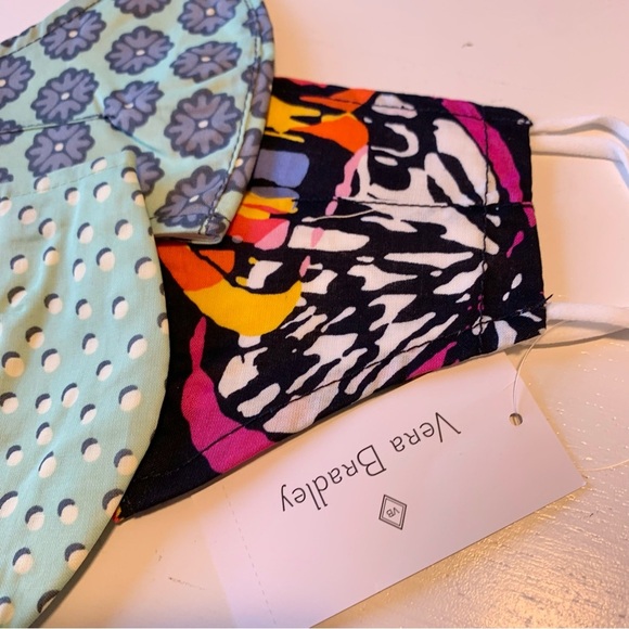 Vera Bradley Cotton Face Mask Assorted Butterfly Floral Reusable Washable 3 Pk - Picture 3 of 4